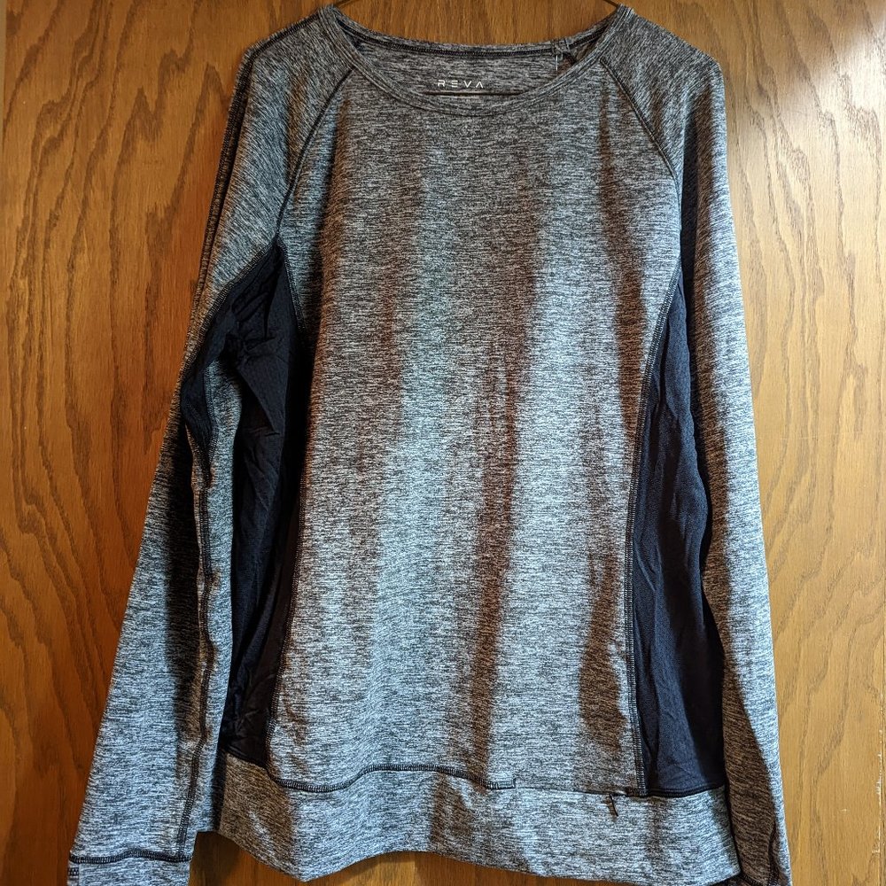 New, with tags: REVA Empower Me Athletic Shirt Long Sleeve With Details, XL